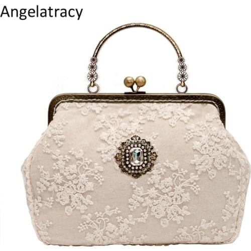 Angelatracy Women's Beige Clutches