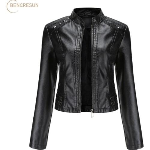 Женские черные куртки Bencresun China At AliExpress