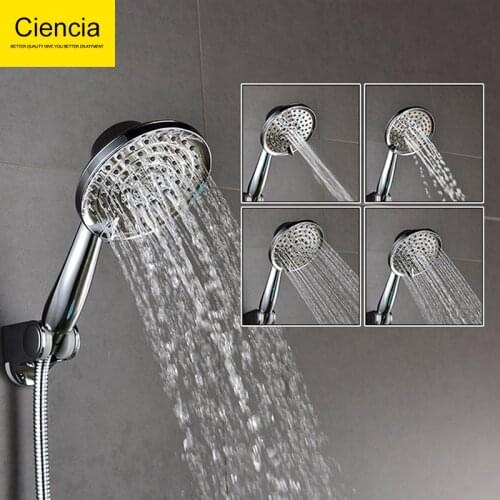 Free Shipping Multifunctional Shower Set Chrome Handheld Shower Set with Hose and Wall Bracket Shower Head Kit