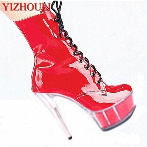 15cm Pole dancing boots, star performance shoes, famous model runway shoes, photo wedding shoes