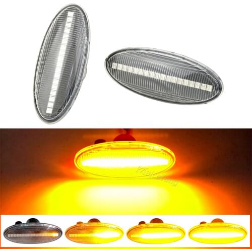 Dynamic LED Fender Side Marker Light Turn Signal Repeater Lamp For Nissan CUBE Qashqai Dualis March Note EVALIA X-TRAIL NV200