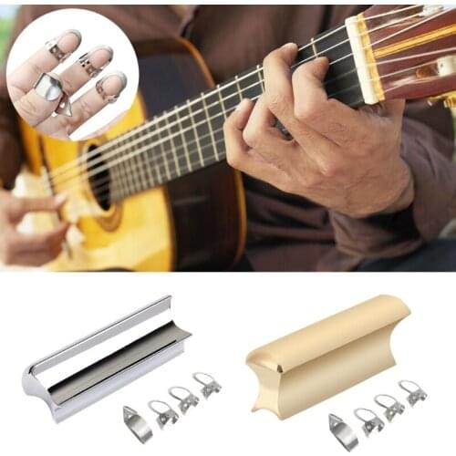 Electric Guitar Lap Stainless Steel Guitar Slide Guitar Slide Dobro Hawaii Guitar Slide Tone Bar Gold Silver