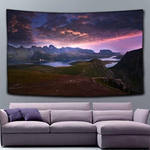 Mountain Tapestry Forest Tree Tapestry Sunset Tapestry Nature Landscape Tapestry Wall Hanging Decorative Wall Covering