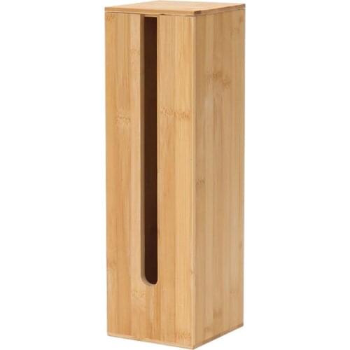 Tissue Storage Box Bamboo Toilet Paper Holder Case Home Tissue Container Solid Wood Napkin Holder Case Tissue Paper Dispenser
