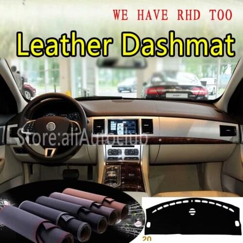 For Jaguar XF (X250)2009-2015 2010 2011 2012 Leather Dashmat Dashboard Cover Dash SunShade Carpet Custom Car Styling LHD+RHD
