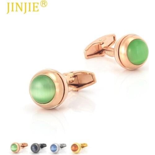 Round green black and blue rhinestone accessories cufflinks french shirt crystal cuff buttons factory wholesale cufflinks men