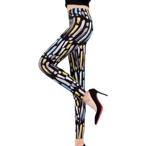 CUHAKCI Printed Leggins Elastic Fitness Leggings Sexy Pants Women Push Up Trousers Summer Gym Sports Dropshipip