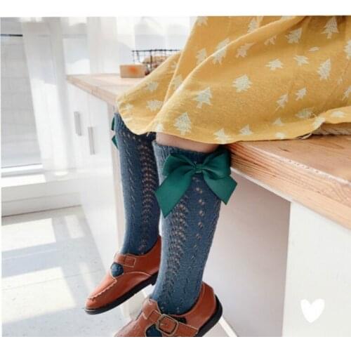 2020 Summer and Autumn New Childrens Socks Baby Hollow Bow Tube Socks Princess Socks Fashion Baby Girl Socks Quality Soft