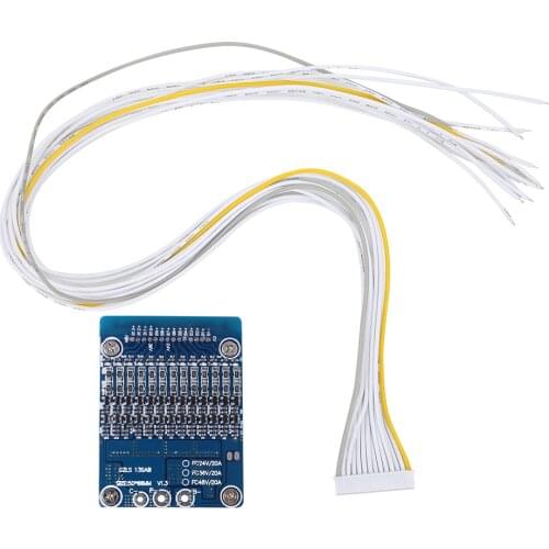 13S 48V 20A Li-Ion Cell 18650 Battery Board BMS With Balance Function Charging Discharging Protective Battery Board With Cable