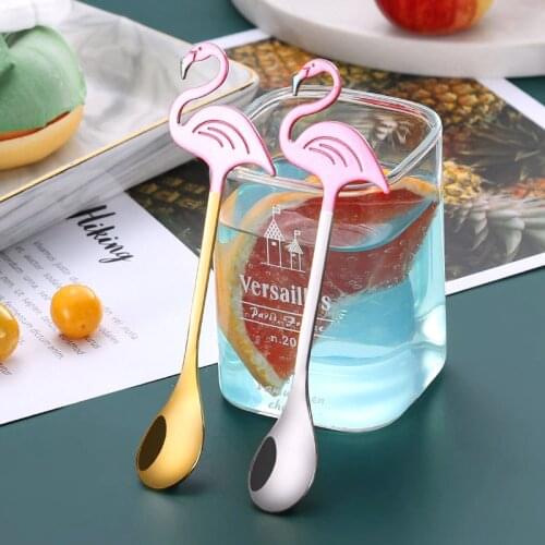Spoon Stainless Steel Cute Kawaii Coffee Spoon Long Handle Tea Spoons Kitchen Hot Drinking Flatware DropShipping