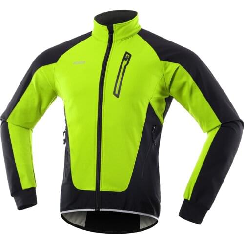 Men Cycling Jacket Waterproof Windproof Thermal Fleece Bike Jersey MTB Bicycle Riding Running Autumn Winter Jacket Coat