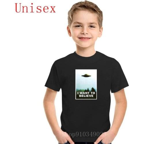 2020 Newest I Want To Believe Aliens X File children T-Shirt kids Tops All Cotton Tees O neck Casual boy clothes girls clothes