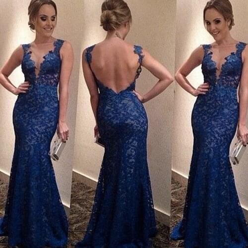 Royal blue prom dresses 2021 sweetheart neckline mermaid cheap evening dresses vestidos de fiesta