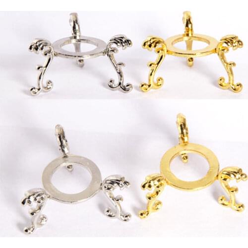 European Style Metal Gold-plated Display Gemstone Egg Support Base Crystal Ball Stand Office Ornament