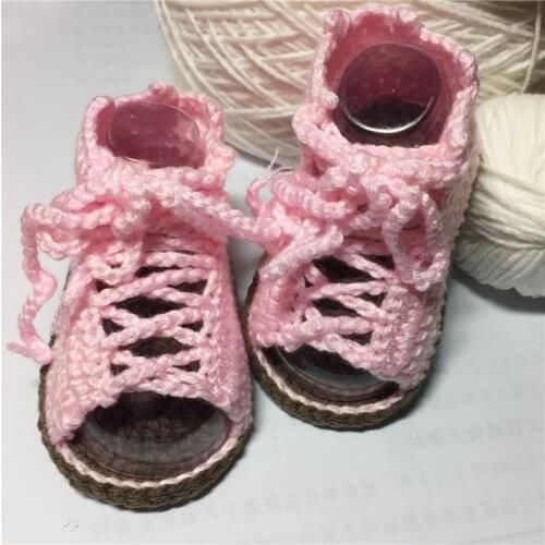 QYFLYXUE Baby chalaza Hollow out boots Pink soft bottom shoes