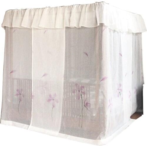 2019 Cibinlik Luxury Freehand Sketching Square Floor-standing Bed Canopy Decoration Custom-made Lace Curtain Valance Bedding