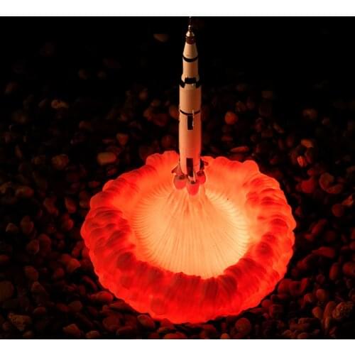 New Dropshipping Space Shuttle Lamp and Moon lamps In Night Light By 3D Print For Space Lovers Rocket Lamp