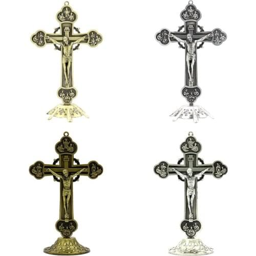 Car Decoration Jesus Calvary Catholic Christian Religious Twelve Apostles Cross Home Office Exorcism Jewelry Antique Craft Gifts