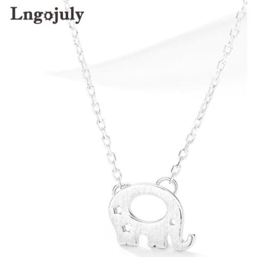 New 925 Sterling Silver Fine Jewelry Elephant Pendant Necklaces For Women Bride Romantic Wedding Party Solid Silver 925 Jewelry
