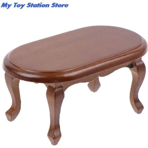 1/12 Mini Dollhouse Furniture Miniature Teatable Coffee Table Living Room Toy Doll House Accessories Simulation Kids Toy