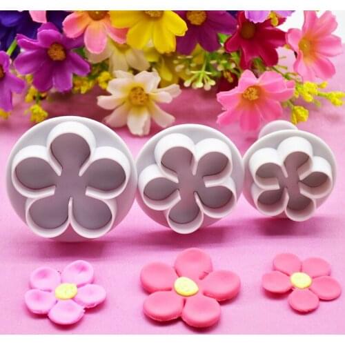 1SET Flower Plum Blossom Cookies Biscuits Fondant Molds Cutters Sugar Craft Moulds Cake Dessert Mousse Decorating DIY Tools