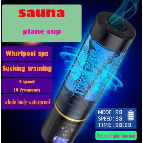 2021 latest Male Automatic Masturbator Cup Electric Twist Cyclone Sucking Licking Masturbation Realistic Vagina Sex Toys For Men