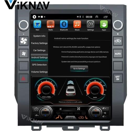 Car radio multimedia player for TOYOTA Tundra 2012 2013-2016 2017 2018 android auto DVD player GPS navigation vertical screen FM