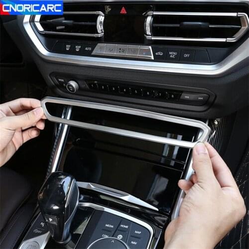 Car Styling Center Console Volume Frame Decoration Cover Trim Sticker For BMW 3 Series G20 G28 2020 Interior Accessories