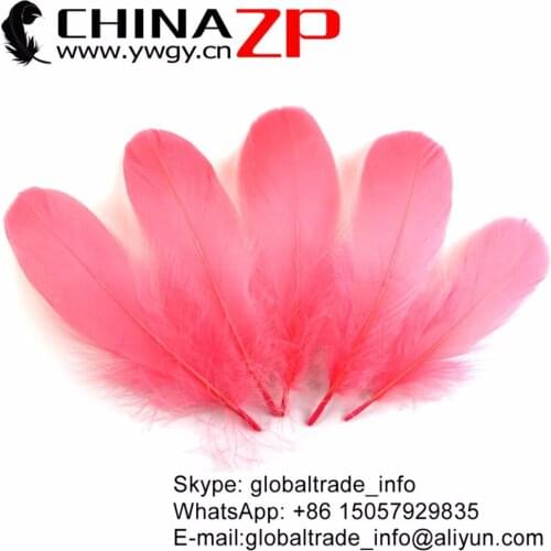 CHINAZP 200 pcs/lot 10-20cm Featured Quality Pretty Soft Dyed Rose Goose Nageoires Feathers for Headdress