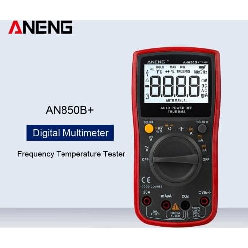 ANENG AN860B+ Automatic Range Digital Multimeter Backlight AC/DC Current Voltage Resistance Frequency Temperature Tester