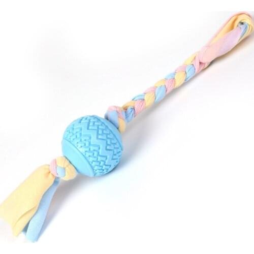 TPR Pet Toy Funny Thorn Ball Cloth Strips Dog Molar Chew Bite Toys Clean Teeth And Build Up Body And Keep Healthy