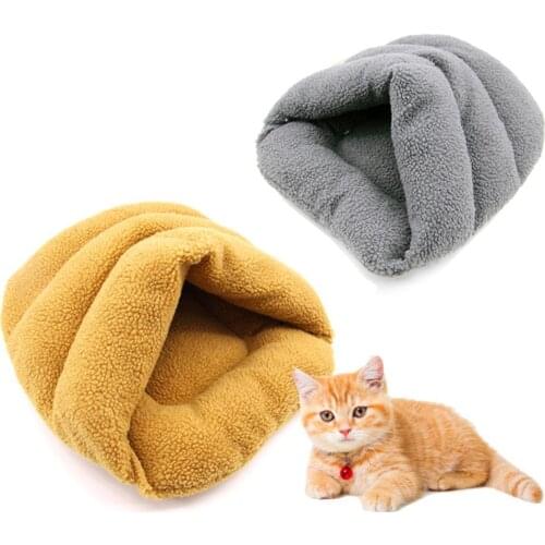 Slippers Style Pet Winter New Cat Bed House Warm Soft Plush Small Dogs Nest Sofa Puppy Sleeping Bags Cozy Mat Pad Cushion Cave