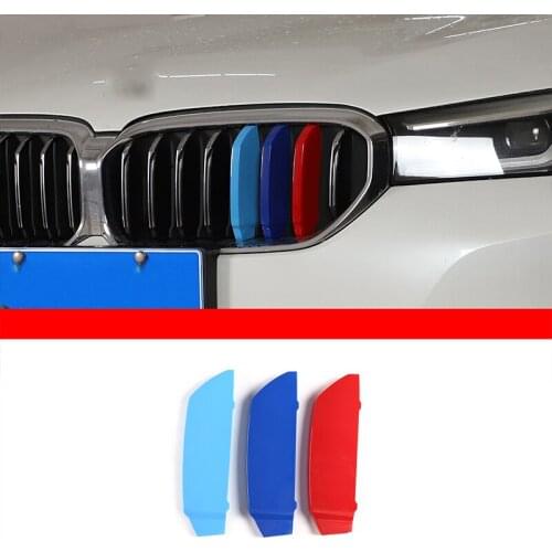Used For 2021 Bmw 5 Series Three-Color Middle Mesh Decorative Frame Abs 3-Piece Set Car Accessories Luxury Decoration