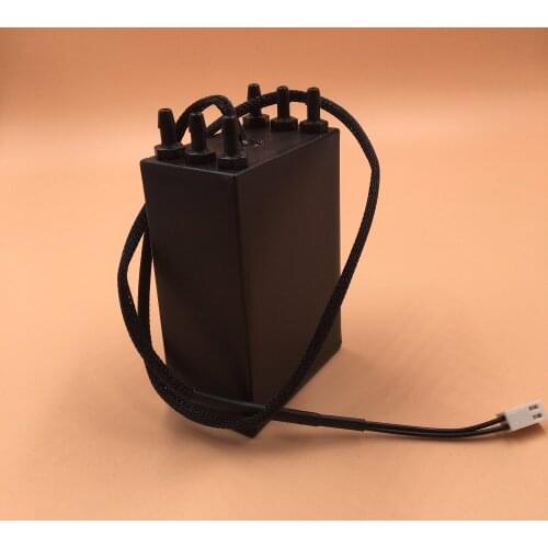 For UV Konica black sub ink tank cartridge for Allwin JHF Vista Leopard Human Inwear solvent printers 6 holes with level sensor