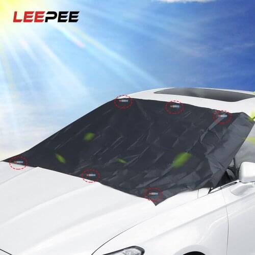 LEEPEE Strong Magnetic Auto Car Sunshade Car Sun Protector Windscreen Cover Waterproof Dust Cover Anti-frost Snow Sun Shade