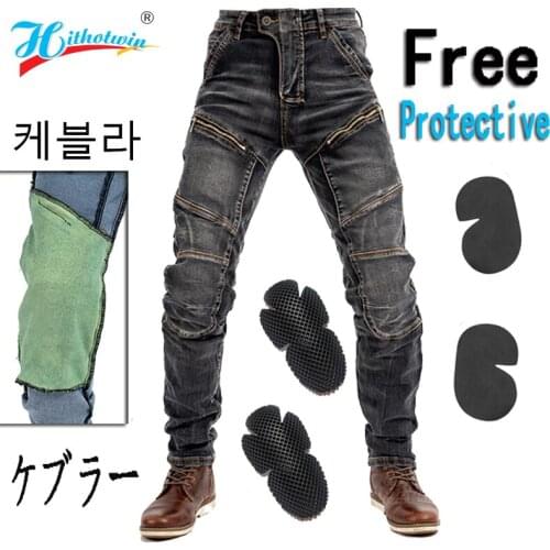 Summer Motorcycle Riding Pants Moto Jeans Protective Pants Motocross Racing Denim Jeans With Mesh 4 X Knee Hip Pads