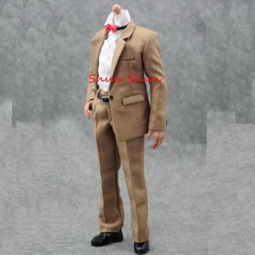 1:6 Scale Khaki Men Formal Wear Clothing Male Suit Clothes Career Formal Clothes Suit Business For 12" Action Figures Body Doll