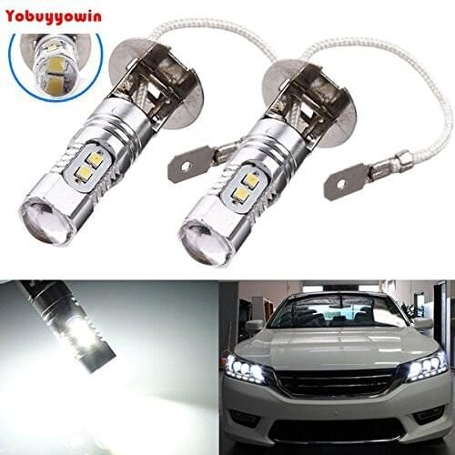 New 2 x H3 10W High Power 2323 SMD 10 LED Bulb Fog Driving Lights White