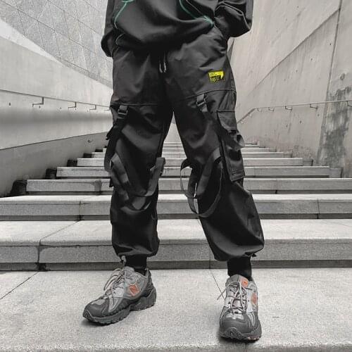 April MOMO 2021 Autumn And Winter New Youth Male Loose-Fitting Functional Wind Trend Dark Overalls