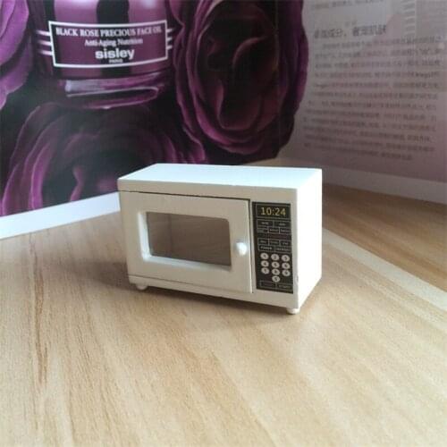 New Dollhouse Microwave White 1: 12 Scale miniature for doll house for Childrens Toy gift