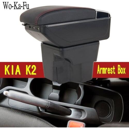 For Kia Rio III armrest box Kia Rio 3 central Store content box cup holder 2012-2016 Automotive retrofit accessories