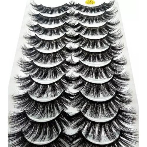 10 Pairs 3D Mink Eyelashes Natural Thick Long False Eyelashes Dramatic Fake Lashes Makeup Extension Eyelashes