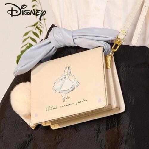 Disney New Authentic Cartoon Princess Alice Luxury Ladies One-shoulder Messenger Bag Large-capacity Fashion Wild Girl Handbag