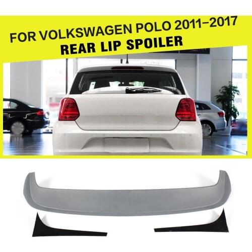 3PCS ABS Rear Roof Boot Lip Spoiler Window Wing Lip for Volkswagen VW Polo Standard / GTI / R 2011 - 2017 Car Styling
