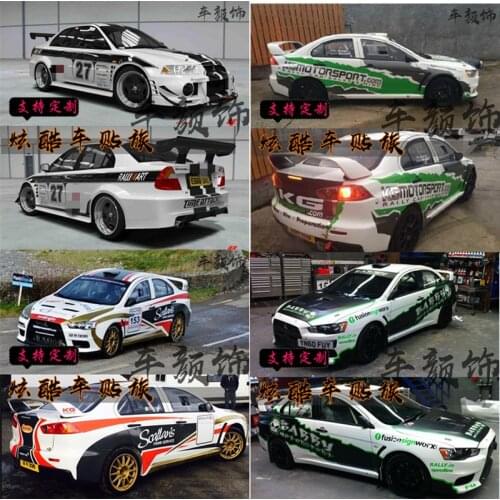 Racing sticker FOR Mitsubishi EVO body exterior decoration modified track competition sticker LANCER