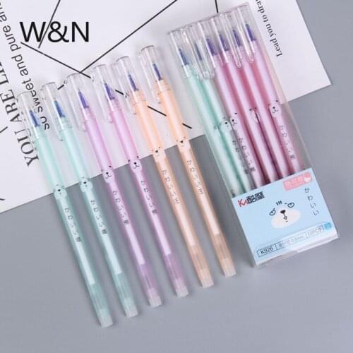 3/6Pcs/Set 0.5mm Erasable Pen Refill Blue Ink Washable Handle Erasable Gel Pen for School Office Writing Supply Stationery Gift