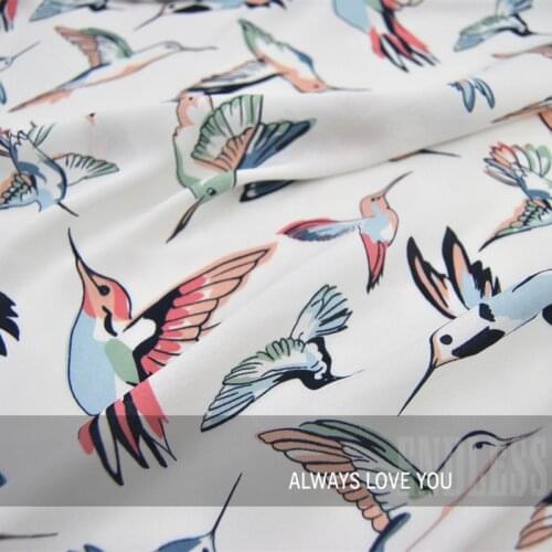 LEO&LIN White Bird Dacron Fabric Dress Shirt Lining Cloth Sewing DIY