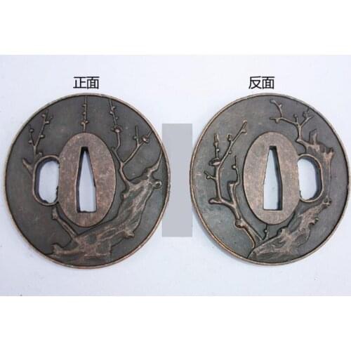 ALLOY GUARD TSUBA FOR JAPANESE SAMURAI SWORD KATANA ACCESSORY W/cherry blossom