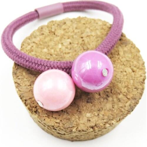 1PCS Creative Colorfull Ball Elastic Hair Bands For Girls Bohemian Headband Scrunchy Fashion Kids Hair Accessories For Women