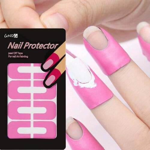 10 Sheets U-shape Nail Polish Stickers Nail Polish Spill-resistant Varnish Protector Stickers Manicure Finger Nail Art Tool